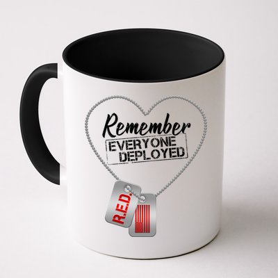 RED Remember Everyone Deployed Dog tags Mug