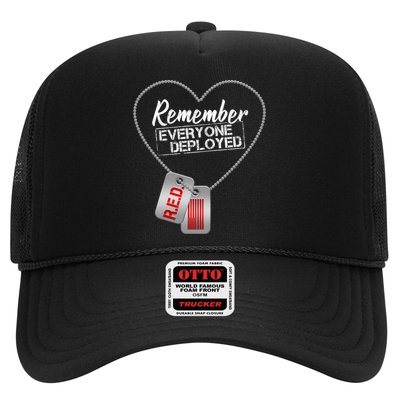 RED Remember Everyone Deployed Dog tags Trucker Hat