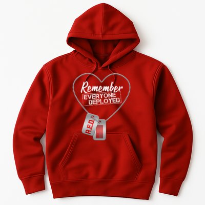 RED Remember Everyone Deployed Dog tags Hoodie