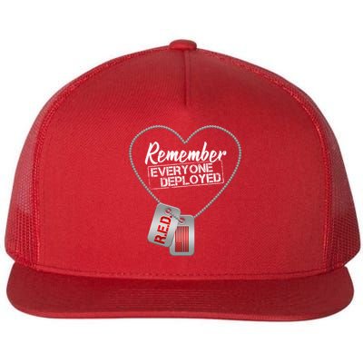 RED Remember Everyone Deployed Dog tags Flatbill Hat