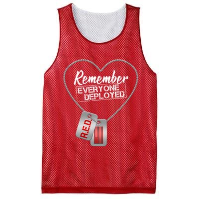 RED Remember Everyone Deployed Dog tags Mesh Reversible Basketball Jersey Tank