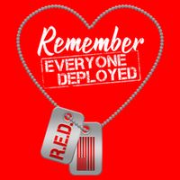 RED Remember Everyone Deployed Dog tags Tall Sweatshirt
