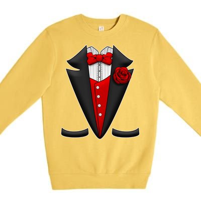 Red Rose Tuxedo Premium Crewneck Sweatshirt