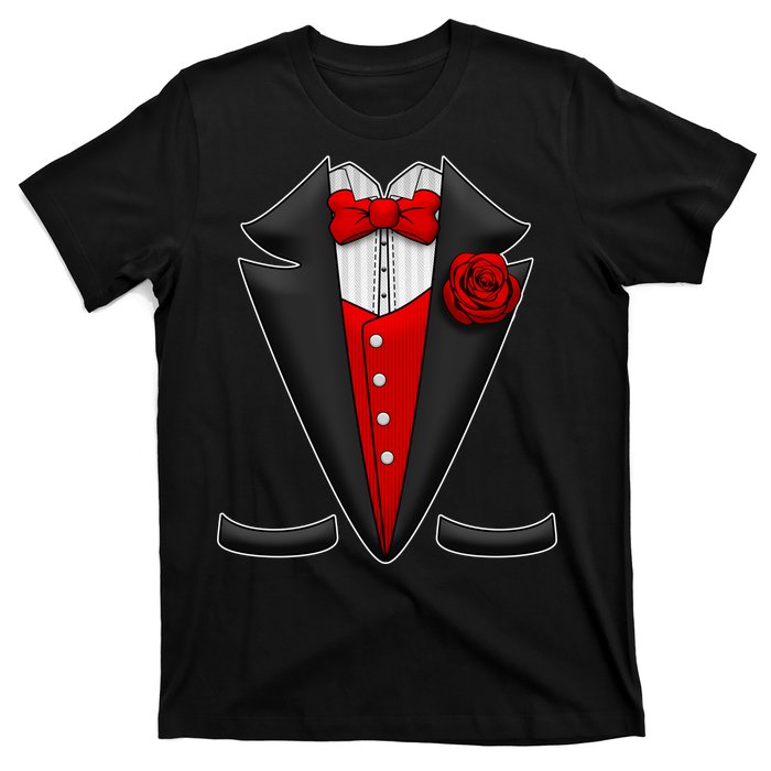 Red Rose Tuxedo T-Shirt