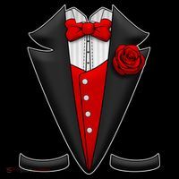 Red Rose Tuxedo T-Shirt