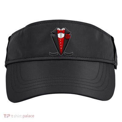 Red Rose Tuxedo Adult Drive Performance Visor