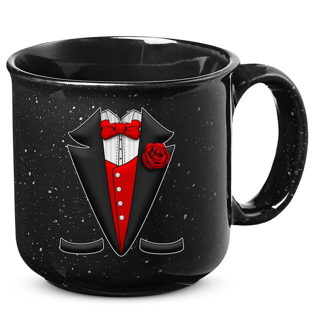 Red Rose Tuxedo 15oz Campfire Ceramic Mug