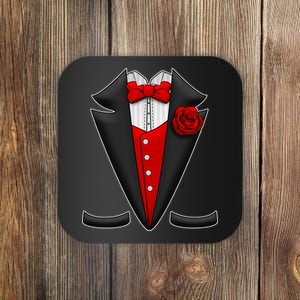 Red Rose Tuxedo Coaster