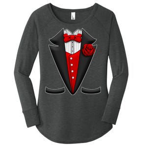 Red Rose Tuxedo Women's Perfect Tri Tunic Long Sleeve Shirt