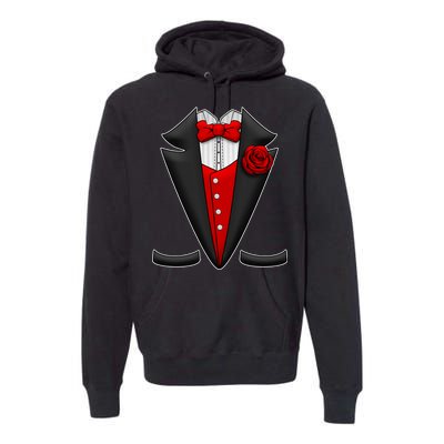 Red Rose Tuxedo Premium Hoodie