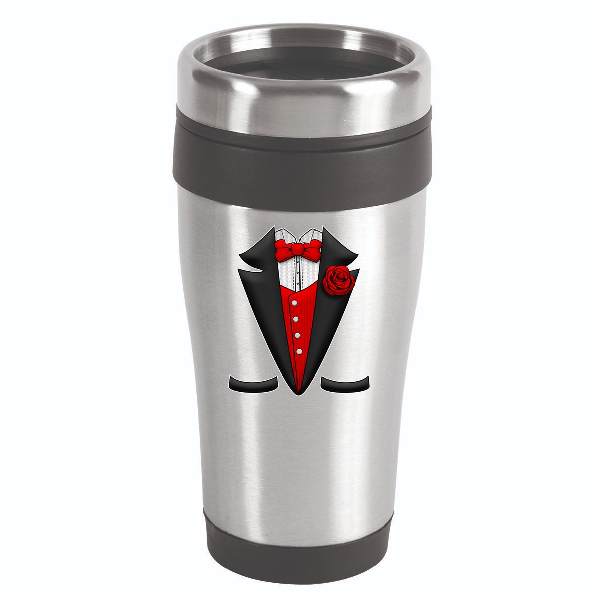 Red Rose Tuxedo 16oz Travel Tumbler