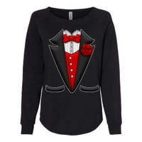 Red Rose Tuxedo Womens California Wash Sweatshirt