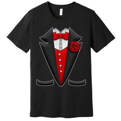 Red Rose Tuxedo Premium T-Shirt