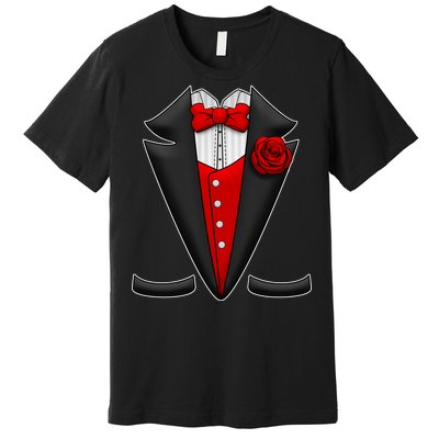 Red Rose Tuxedo Premium T-Shirt