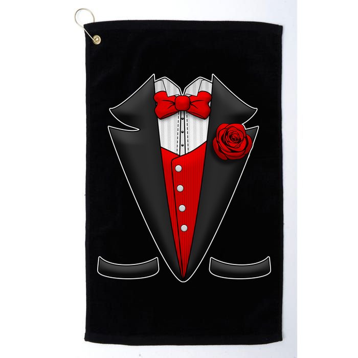 Red Rose Tuxedo Golf Towel