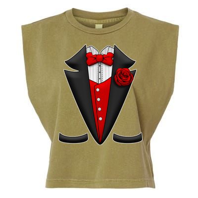 Red Rose Tuxedo Garment-Dyed Women's Muscle Tee