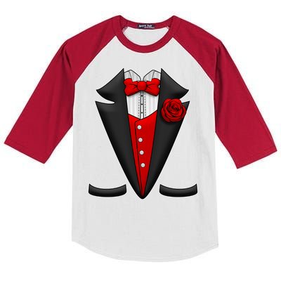 Red Rose Tuxedo Kids Colorblock Raglan Jersey