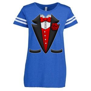 Red Rose Tuxedo Enza Ladies Jersey Football T-Shirt