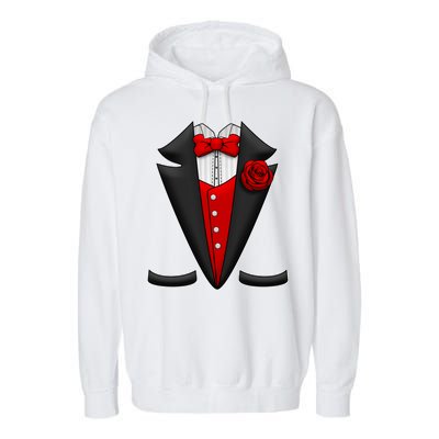 Red Rose Tuxedo Garment-Dyed Fleece Hoodie