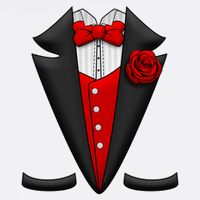 Red Rose Tuxedo Garment-Dyed Sweatshirt