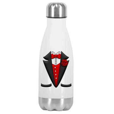 Red Rose Tuxedo Stainless Steel Insulated Water Bottle