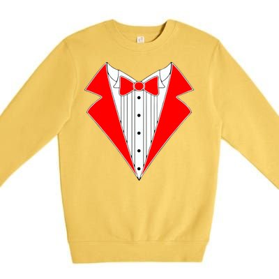 Red Tuxedo Wedding Tux Premium Crewneck Sweatshirt