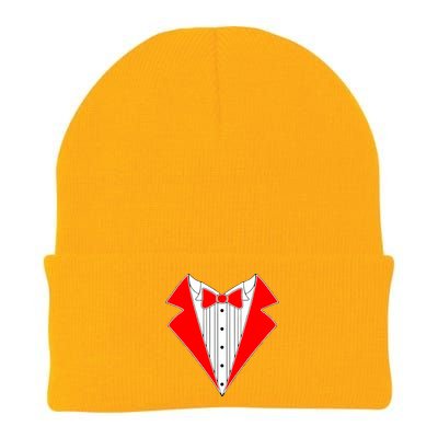 Red Tuxedo Wedding Tux Knit Cap Winter Beanie