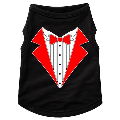 Red Tuxedo Wedding Tux Doggie Tank