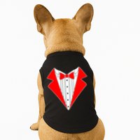 Red Tuxedo Wedding Tux Doggie Tank