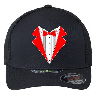 Red Tuxedo Wedding Tux Flexfit Unipanel Trucker Cap