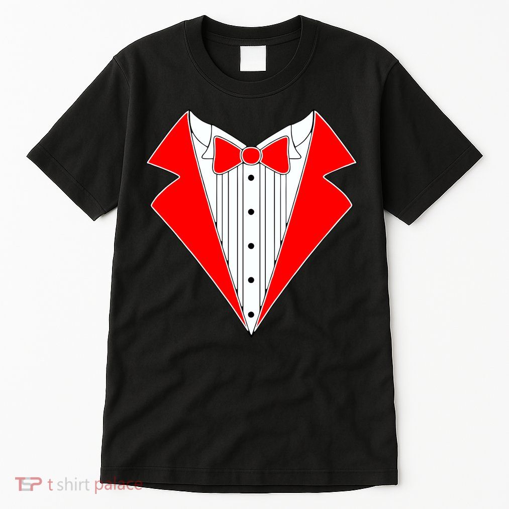 Red Tuxedo Wedding Tux Tall T-Shirt