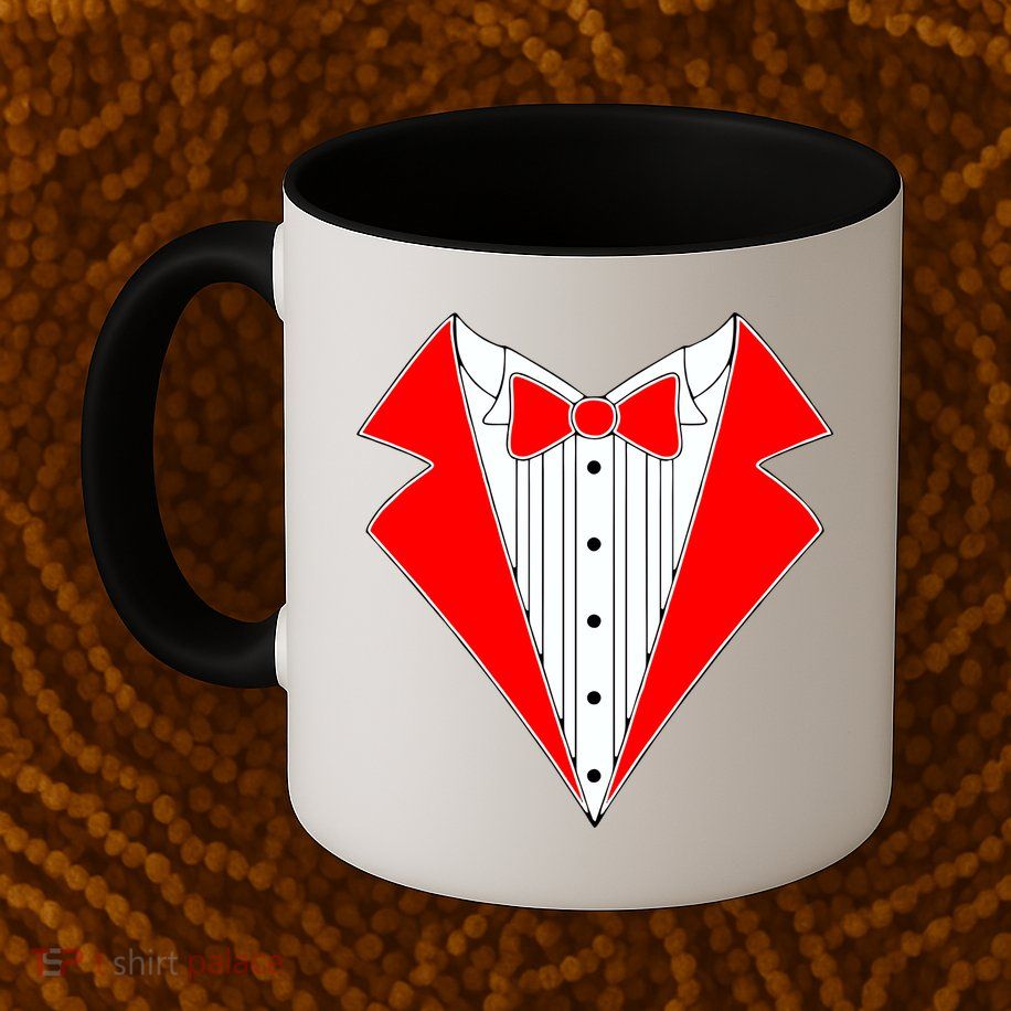 Red Tuxedo Wedding Tux Mug