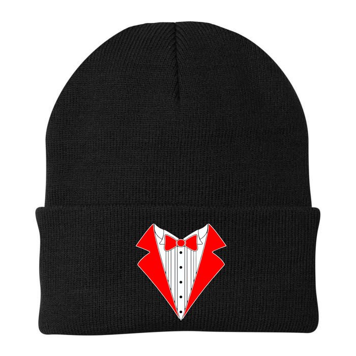 Red Tuxedo Wedding Tux Beanie