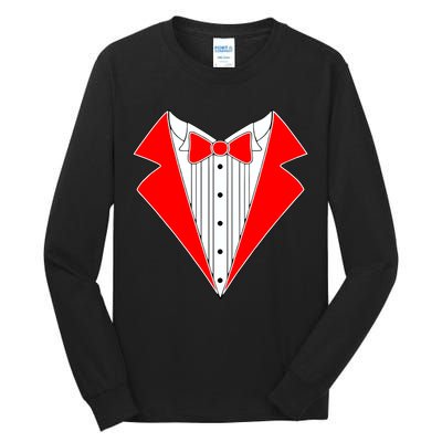 Red Tuxedo Wedding Tux Tall Long Sleeve T-Shirt
