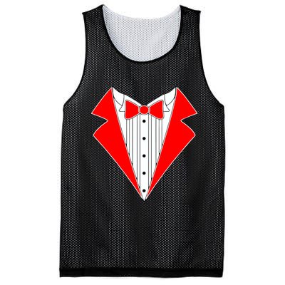 Red Tuxedo Wedding Tux Mesh Reversible Basketball Jersey Tank