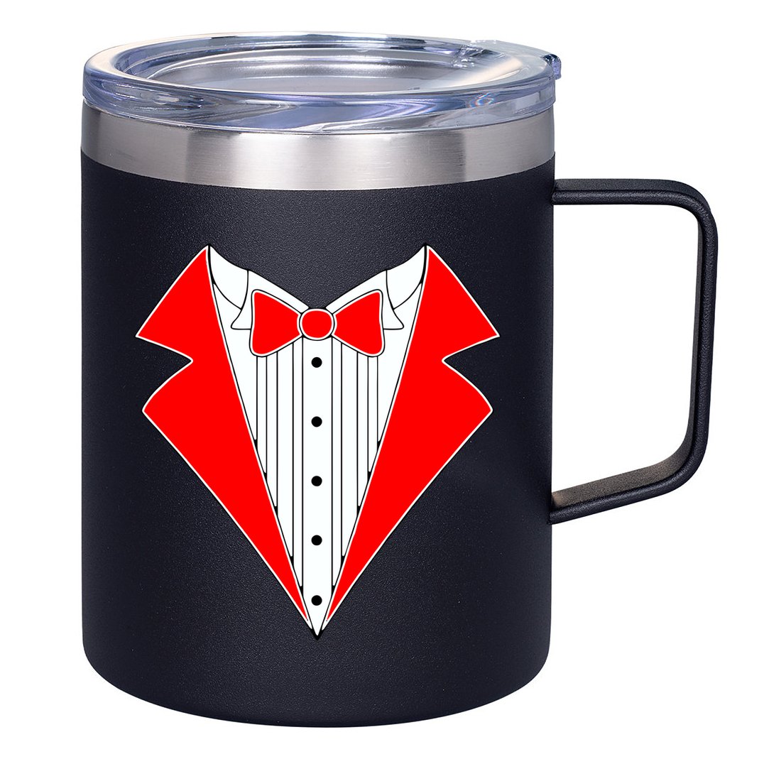 Red Tuxedo Wedding Tux 12oz Stainless Steel Coffee Mug