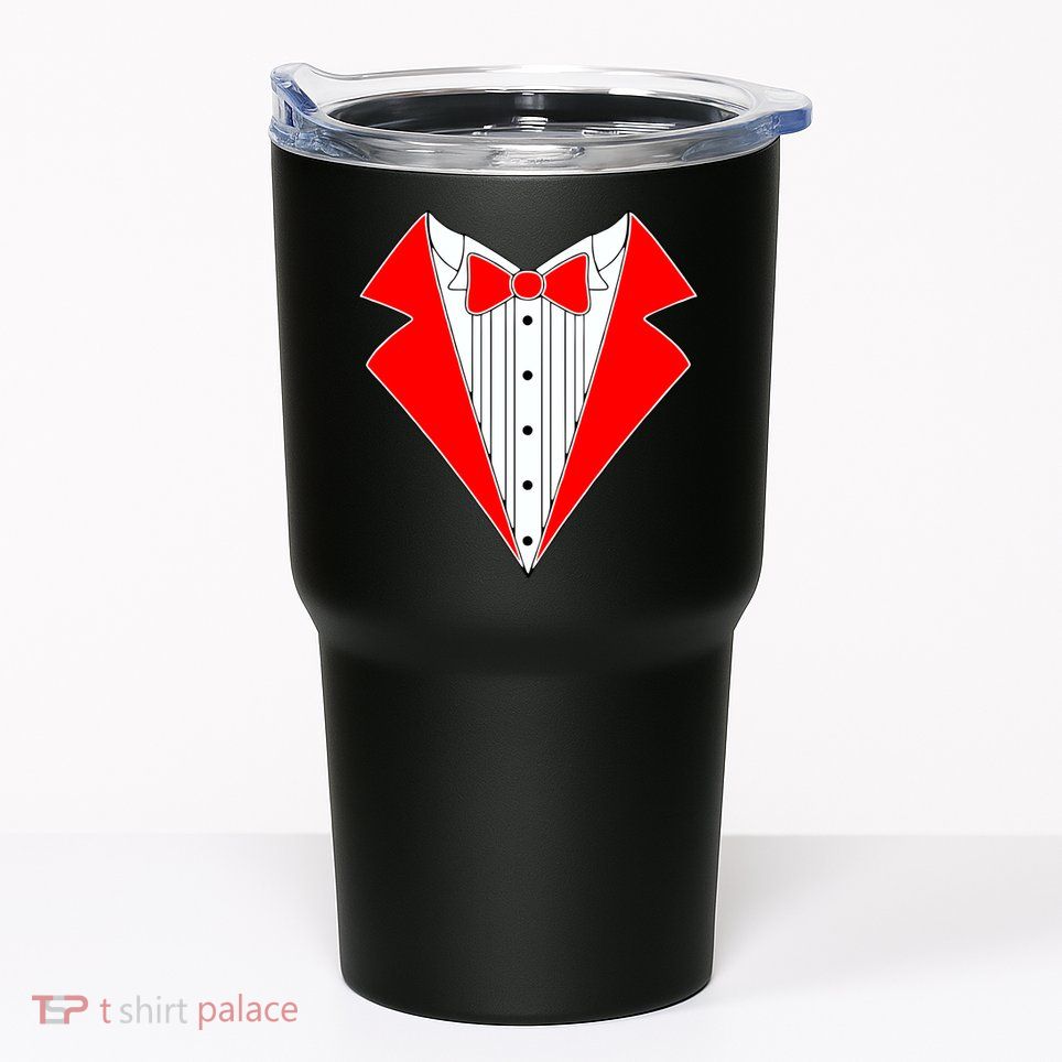 Red Tuxedo Wedding Tux Tumbler