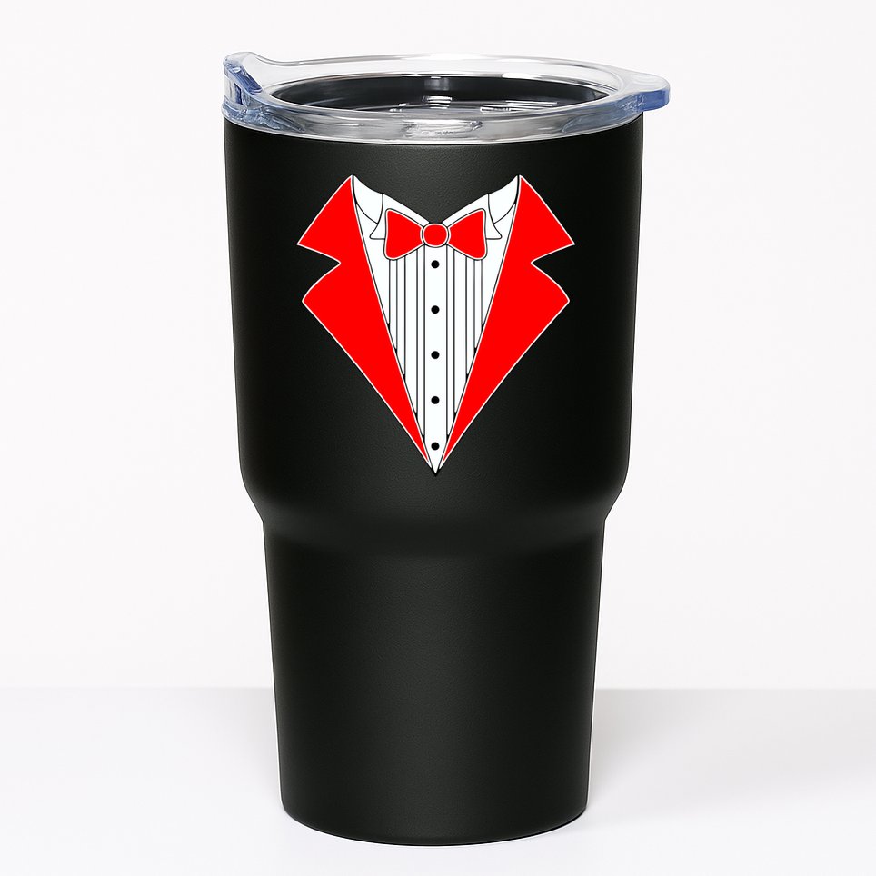 Red Tuxedo Wedding Tux Tumbler