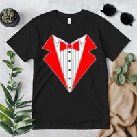 Red Tuxedo Wedding Tux Premium T-Shirt