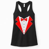 Red Tuxedo Wedding Tux Womens Tank Top