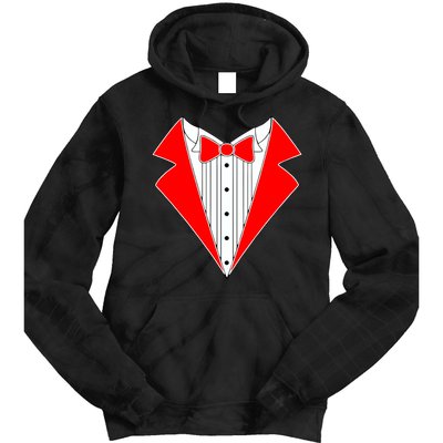 Red Tuxedo Wedding Tux Tie Dye Hoodie
