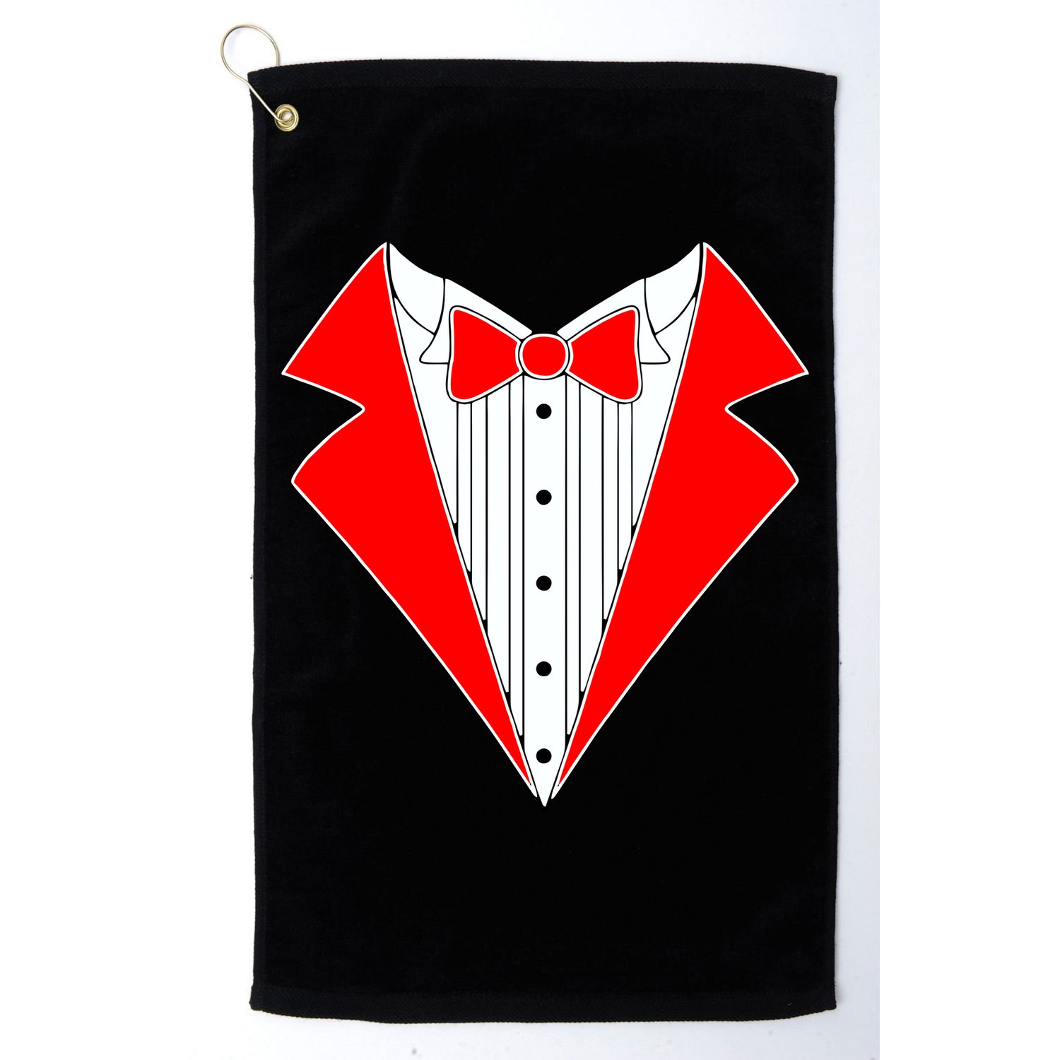 Red Tuxedo Wedding Tux Golf Towel