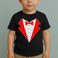 Red Tuxedo Wedding Tux Toddler T-Shirt