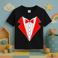 Red Tuxedo Wedding Tux Toddler T-Shirt