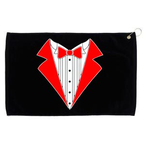 Red Tuxedo Wedding Tux Grommeted Golf Towel