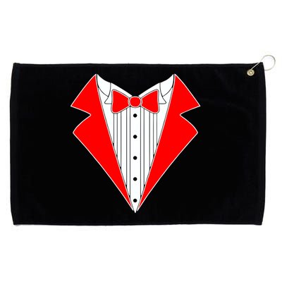 Red Tuxedo Wedding Tux Grommeted Golf Towel