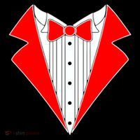 Red Tuxedo Wedding Tux Womens T-Shirt