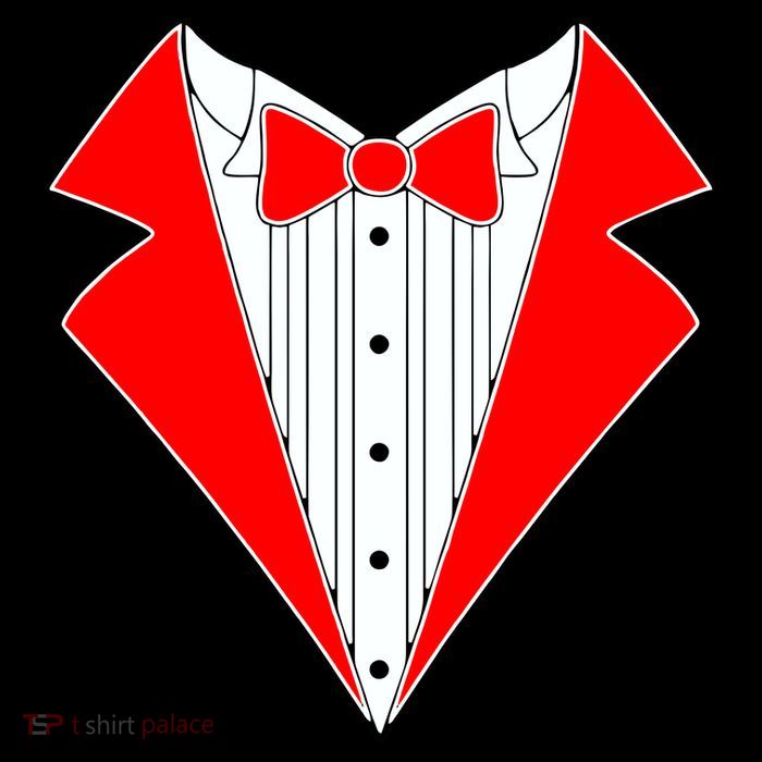 Red Tuxedo Wedding Tux Womens T-Shirt