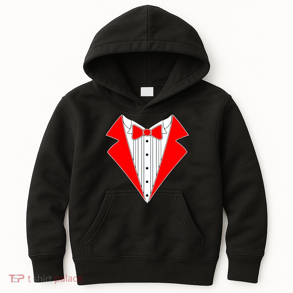 Red Tuxedo Wedding Tux Kids Hoodie