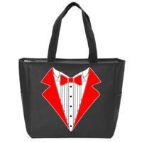 Red Tuxedo Wedding Tux Zip Tote Bag